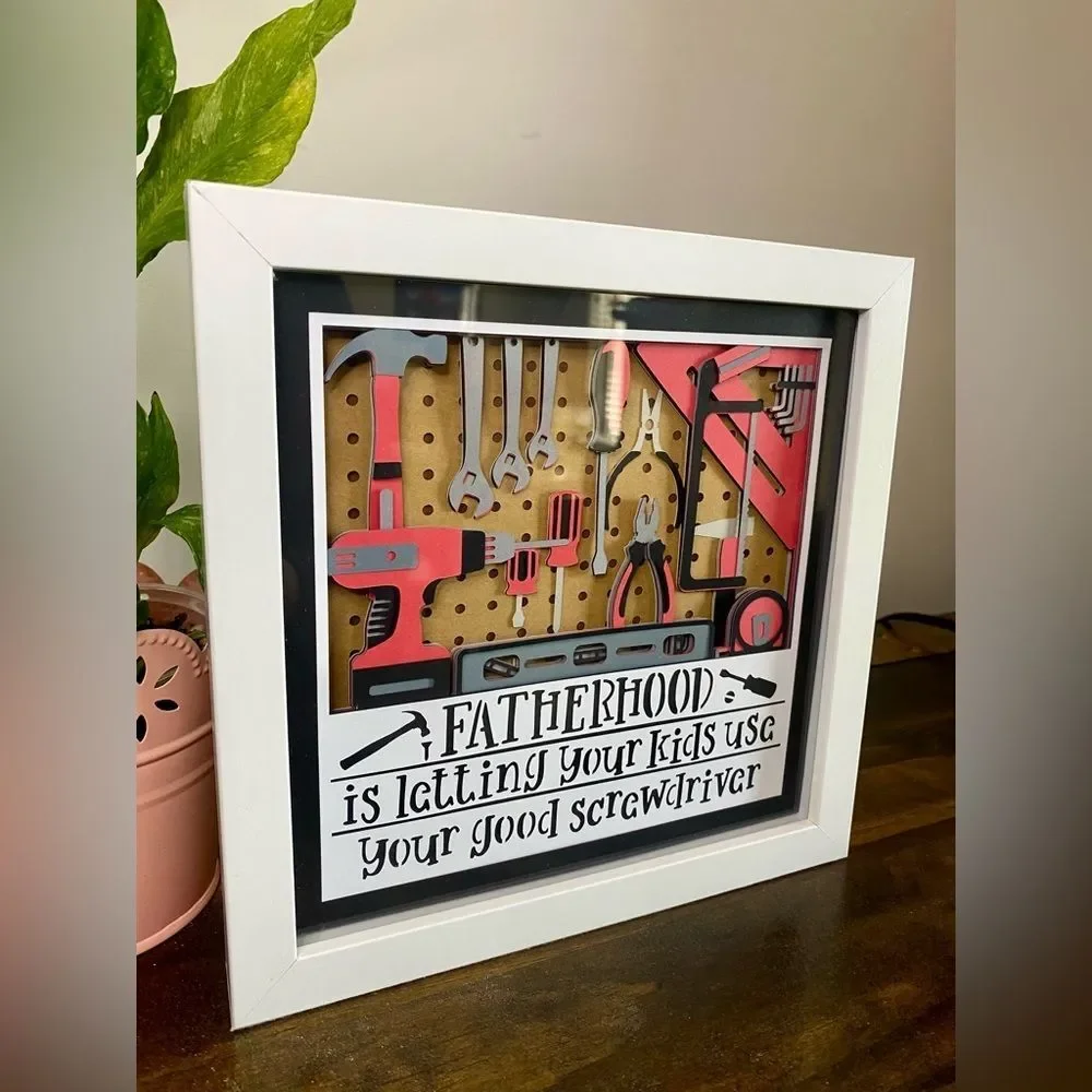 3D Milwaukee Tools Fatherhood Shadowbox
